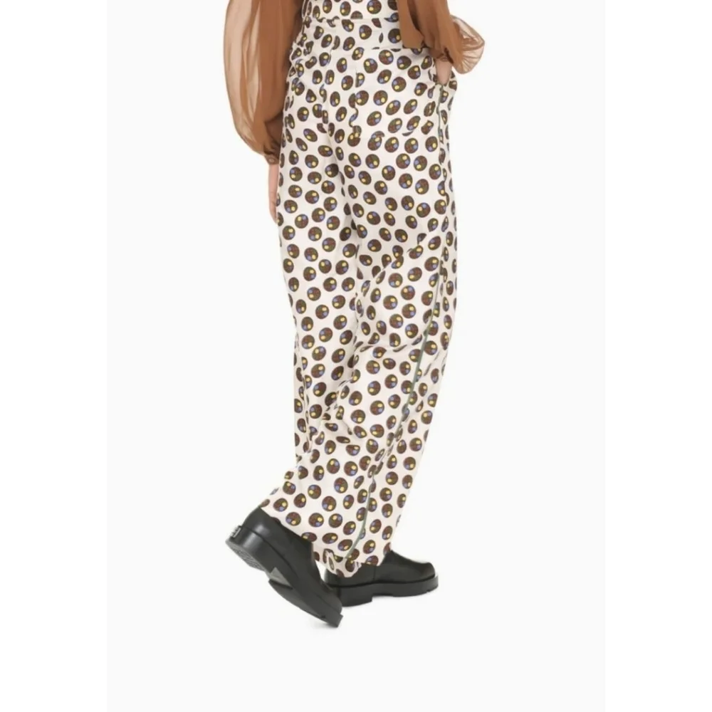 Tory Burch Reva Printed Silk Wide Leg Pants Size 6 NWT
